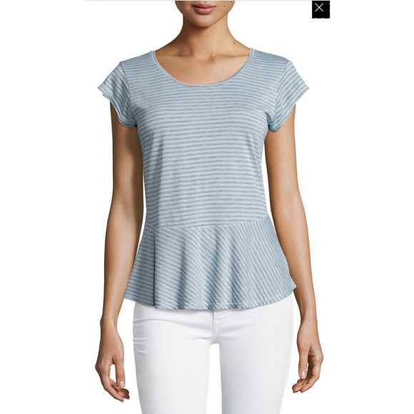 Velvet by Graham & Spencer Short-Sleeve Peplum Top - Picture 1 of 8